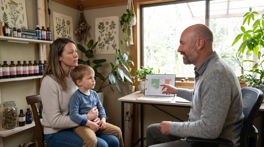 mother and child naturopath consult